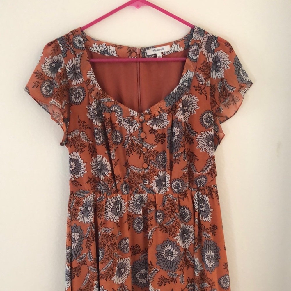 Madewell Midi Dress in Gathered Blossom